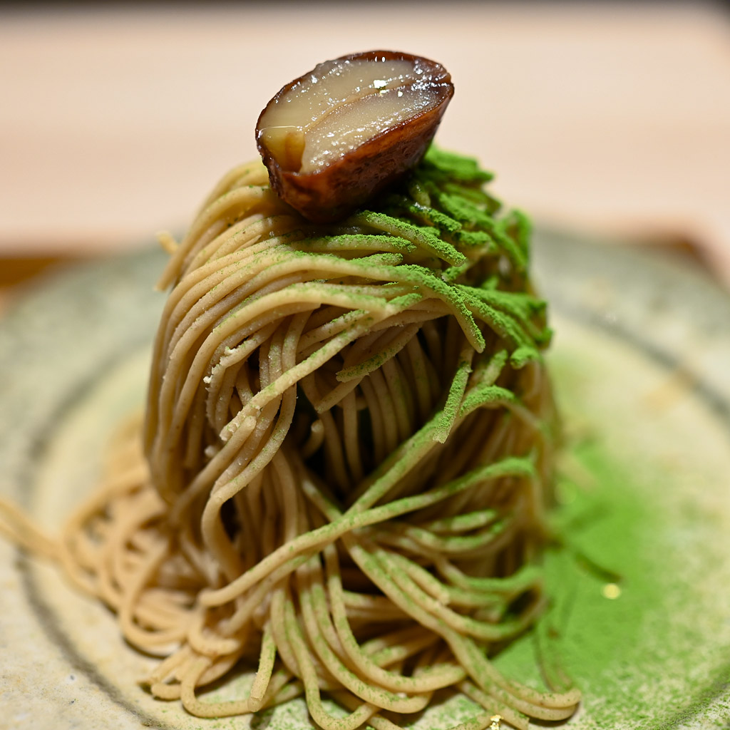 抹茶と和栗のモンブラン @ YATAGARASU、中日ビル