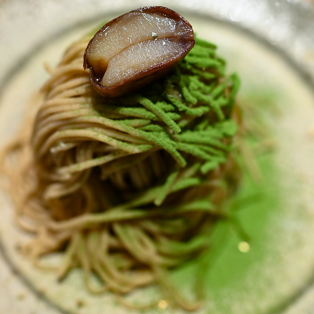 抹茶と和栗のモンブラン @ YATAGARASU、中日ビル