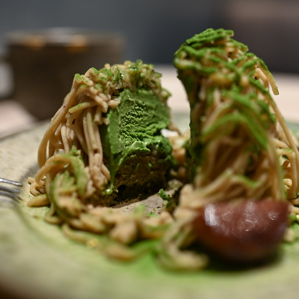 抹茶と和栗のモンブラン @ YATAGARASU、中日ビル